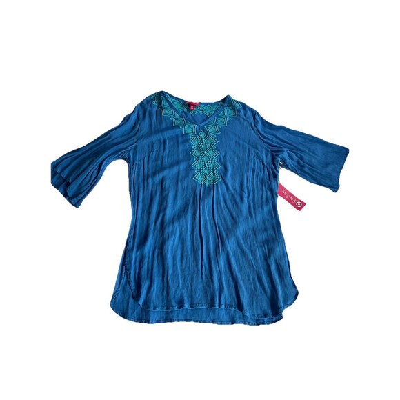 Lilly Pulitzer For Target NWT Swim Cover Size M Blue Embroidered Pool Beach - Picture 1 of 9